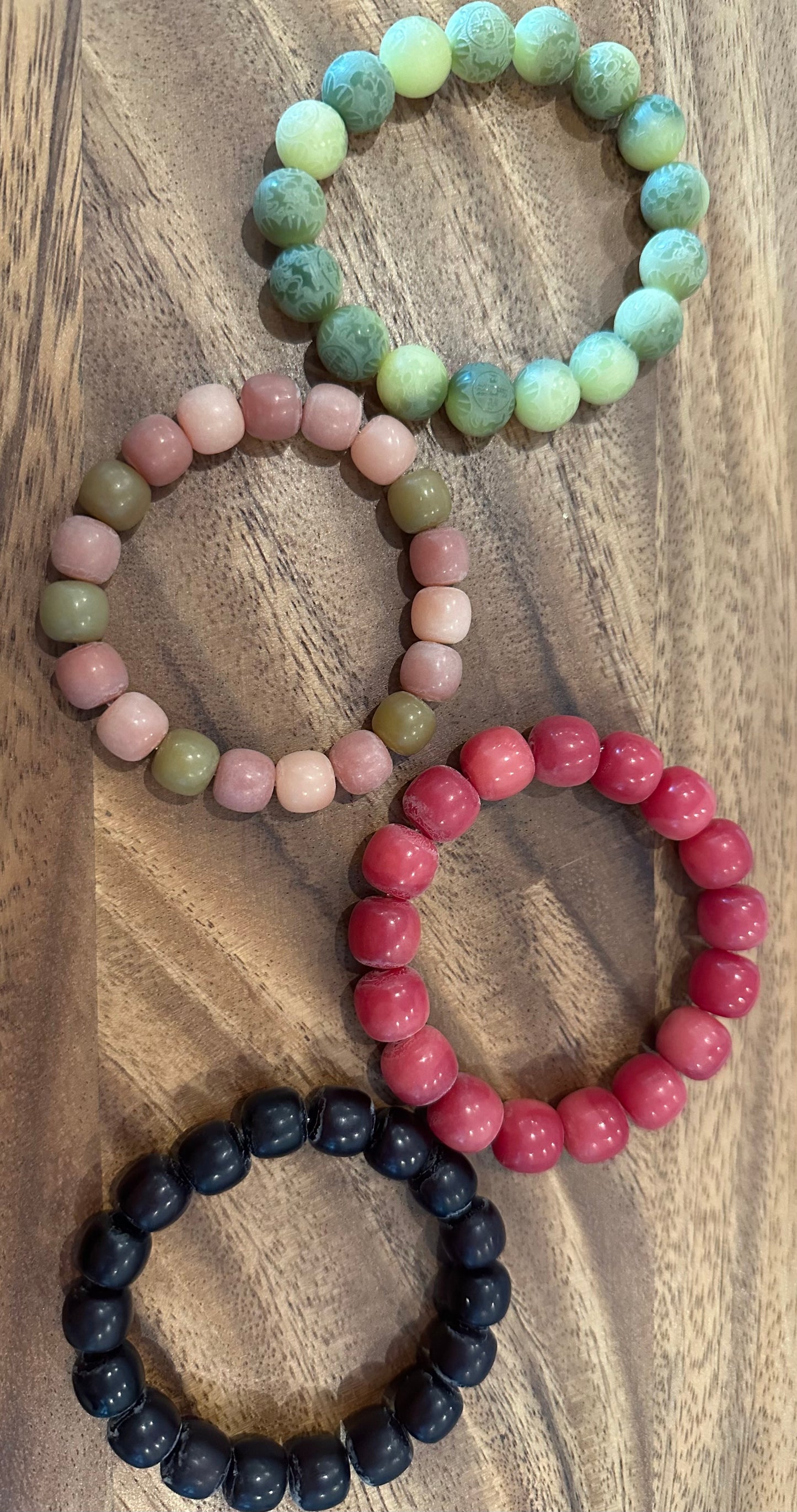 4 Luxe Bodhi Bead Bracelets (Handmade)