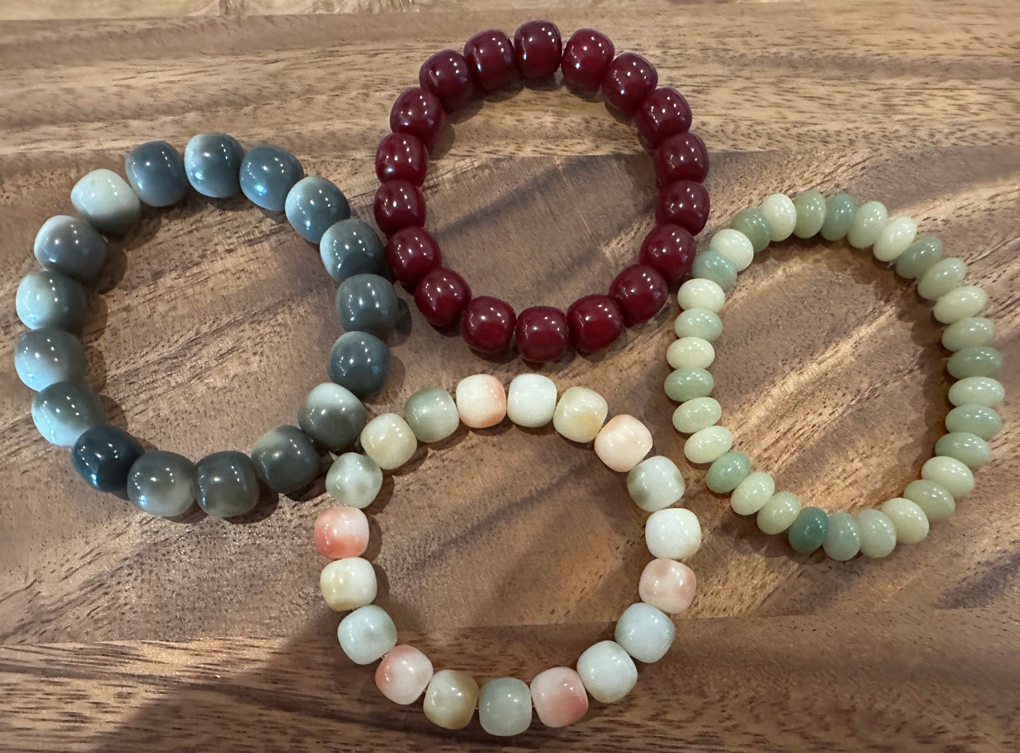 4 Luxe Bodhi Bead Bracelets (Handmade)