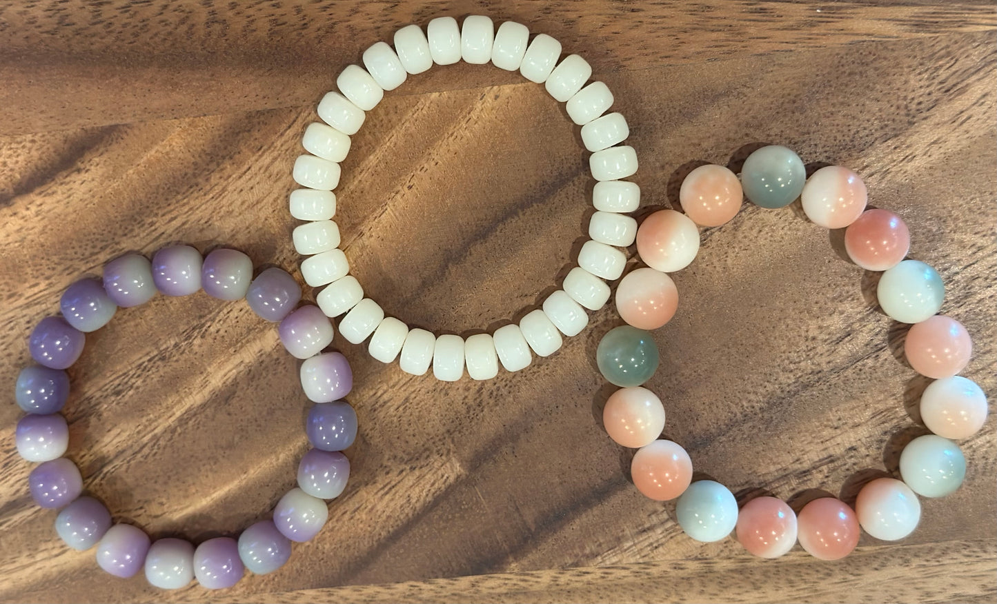 3 Luxe Bodhi Bead Bracelets (Handmade)