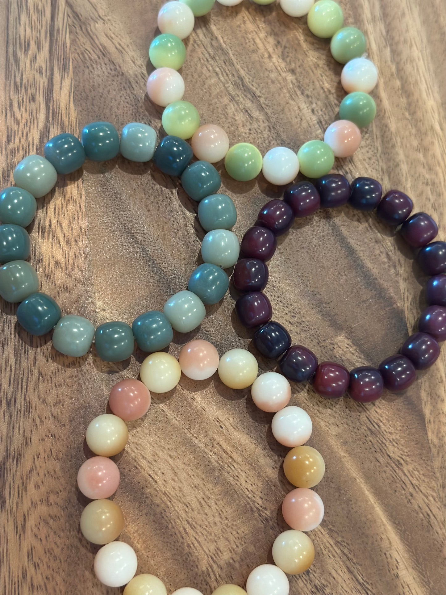 4 Luxe Bodhi Bead Bracelets (Handmade)