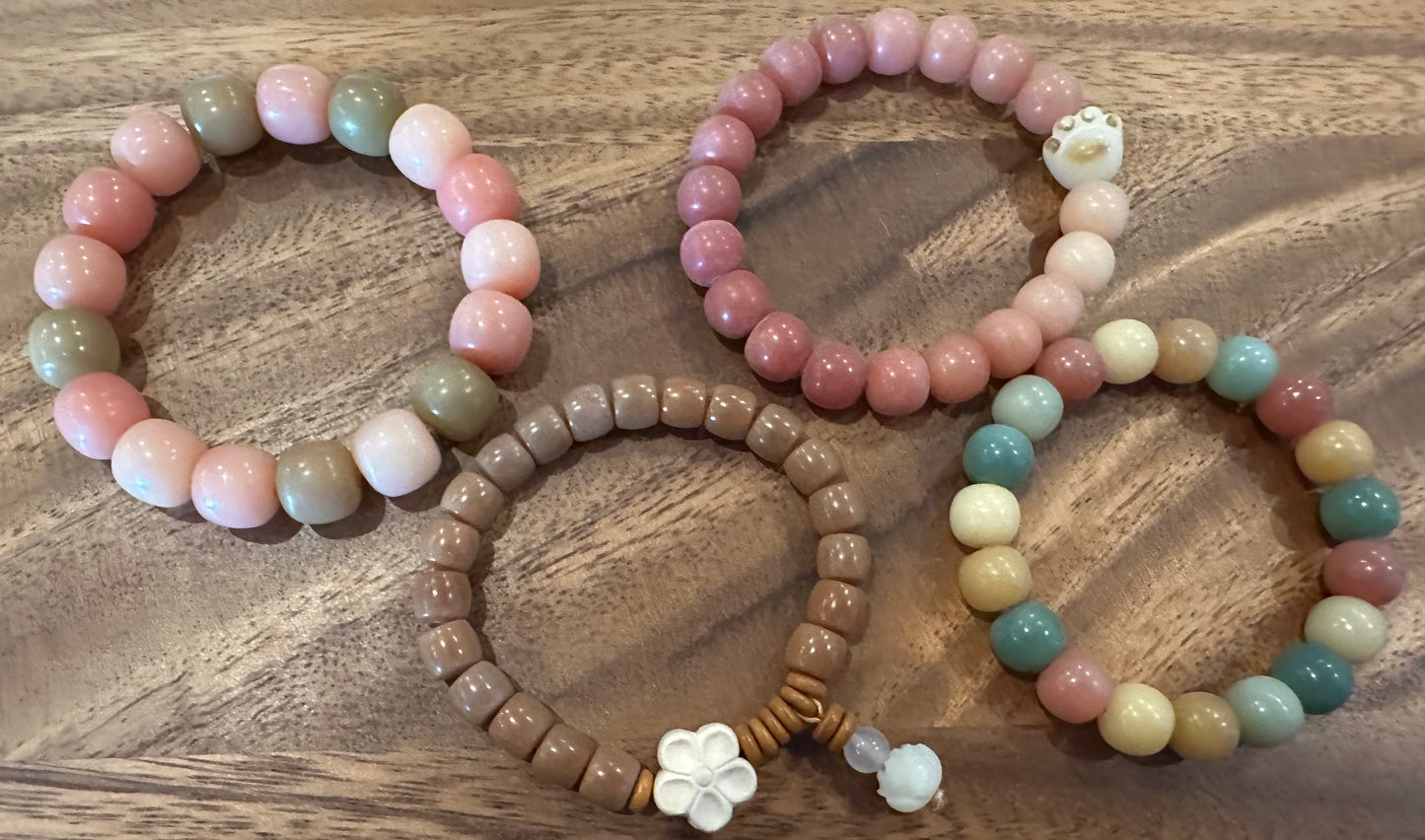 4 Luxe Bodhi Bead Bracelets (Handmade)