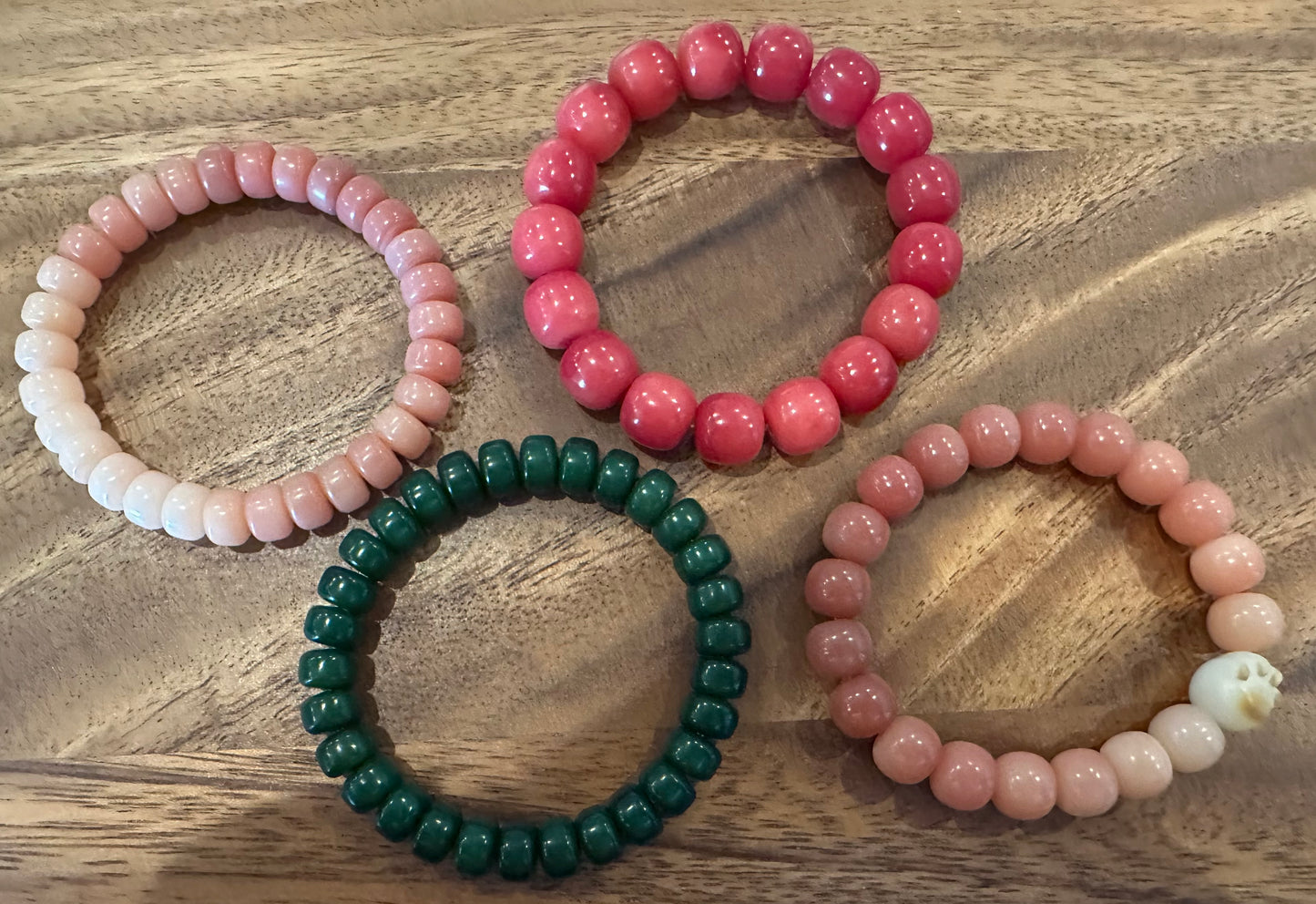 4 Luxe Bodhi Bead Bracelets (Handmade)