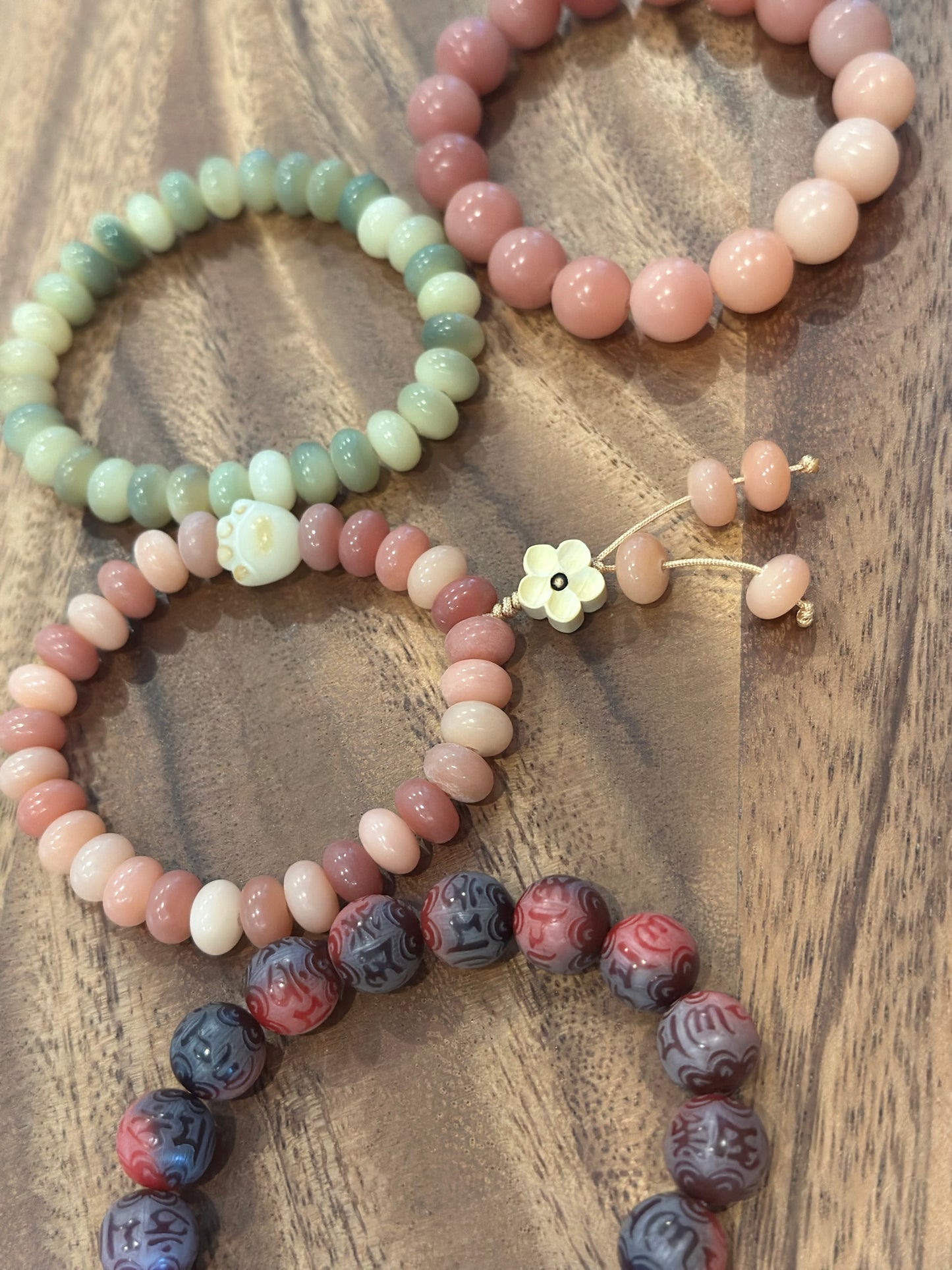 4 Luxe Bodhi Bead Bracelets (Handmade)
