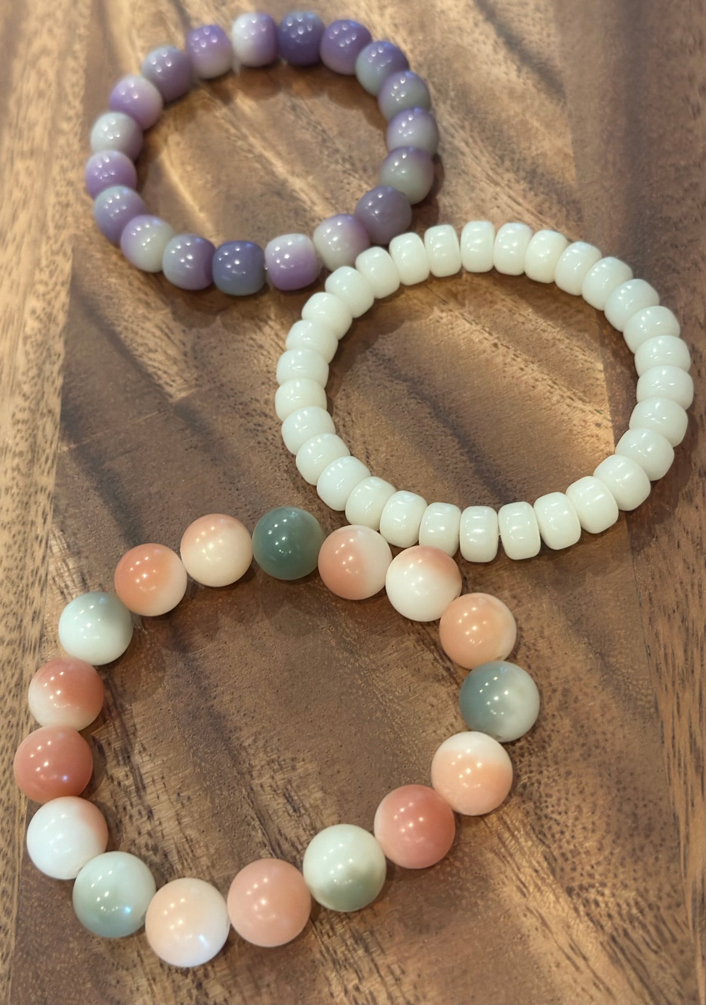 3 Luxe Bodhi Bead Bracelets (Handmade)