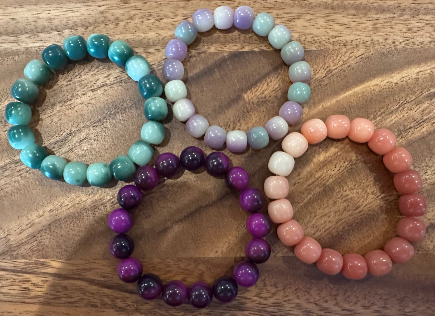 4 Luxe Bodhi Bead Bracelets (Handmade)