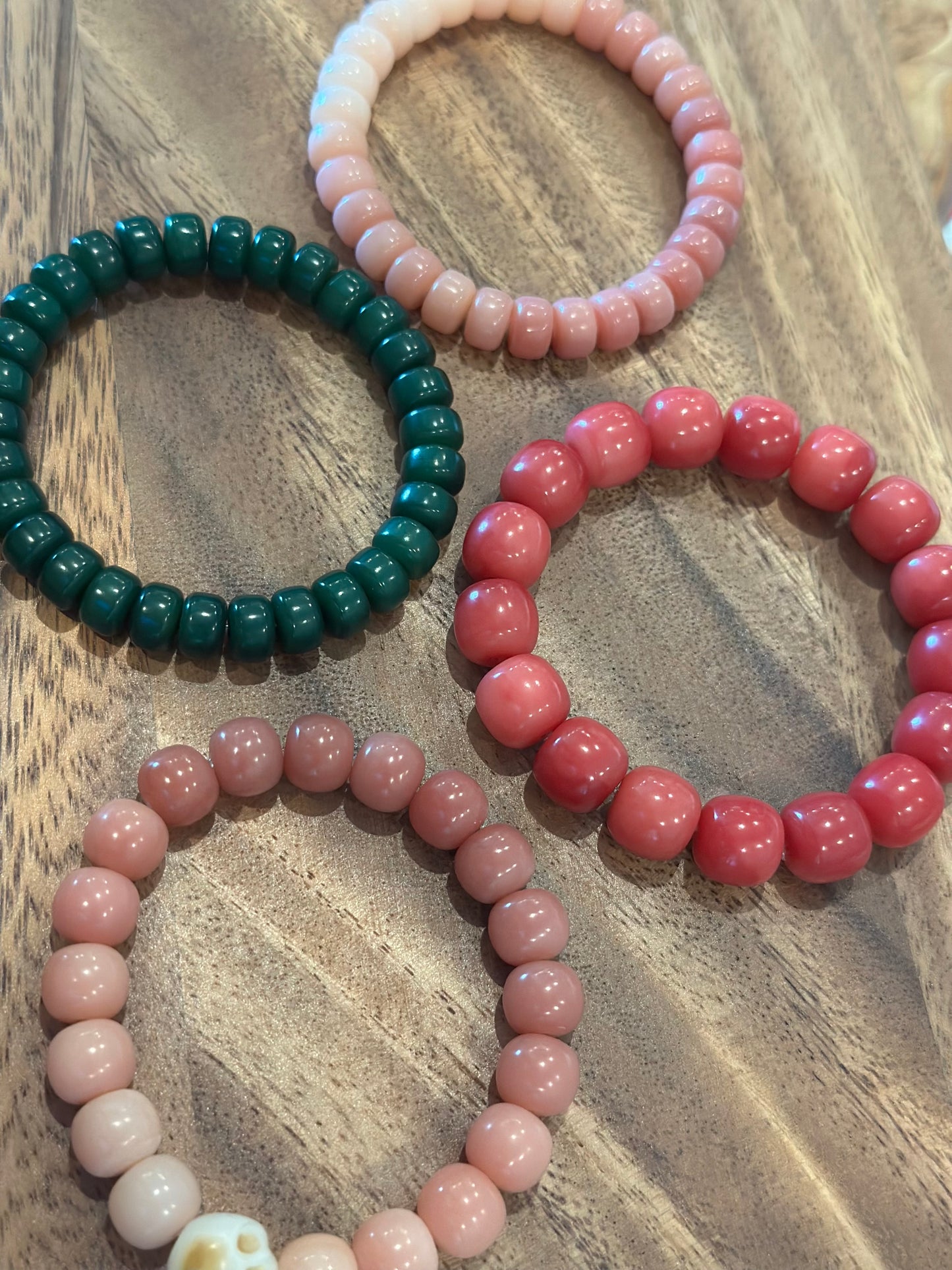 4 Luxe Bodhi Bead Bracelets (Handmade)