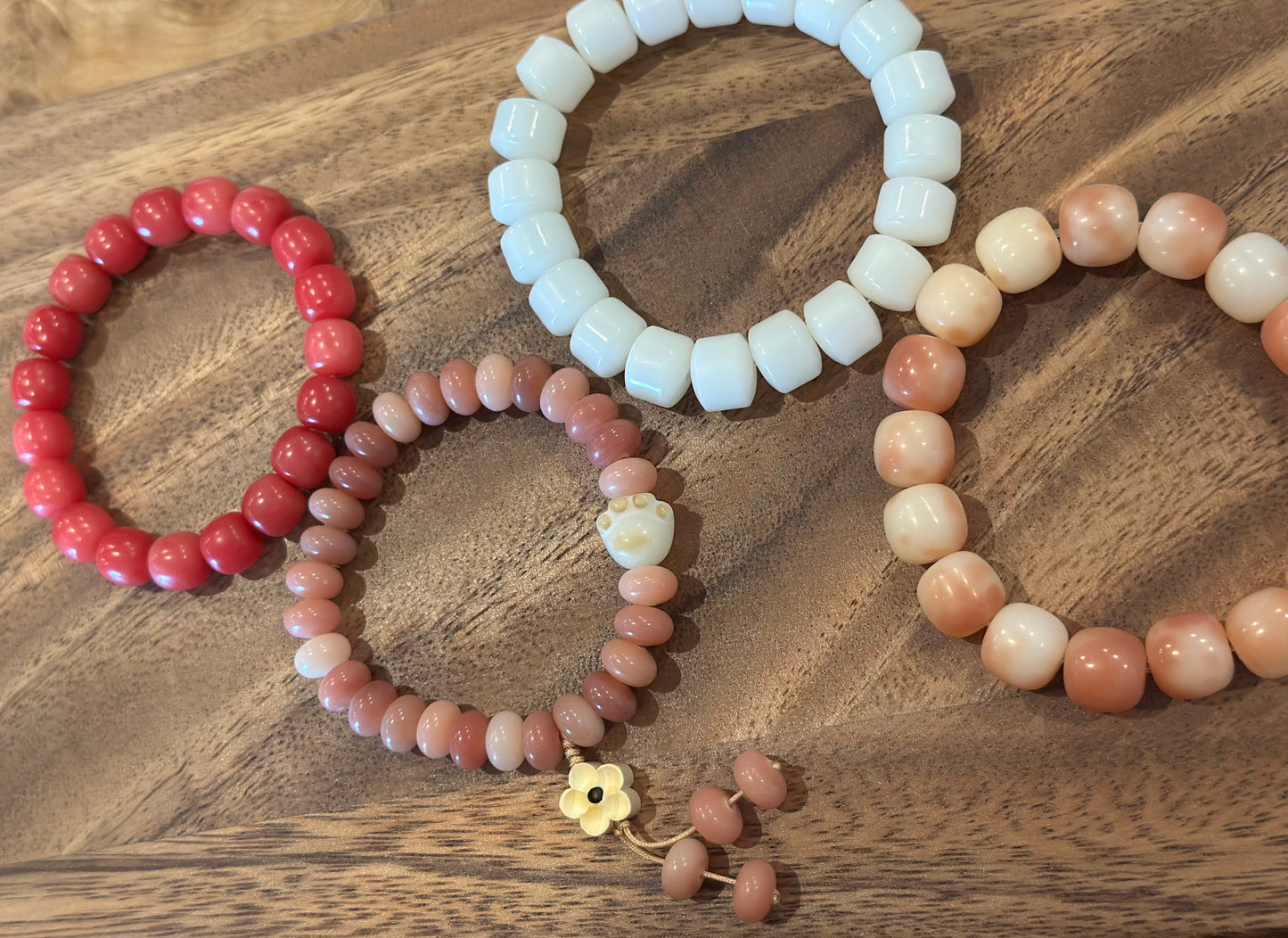 4 Luxe Bodhi Bead Bracelets (Handmade)