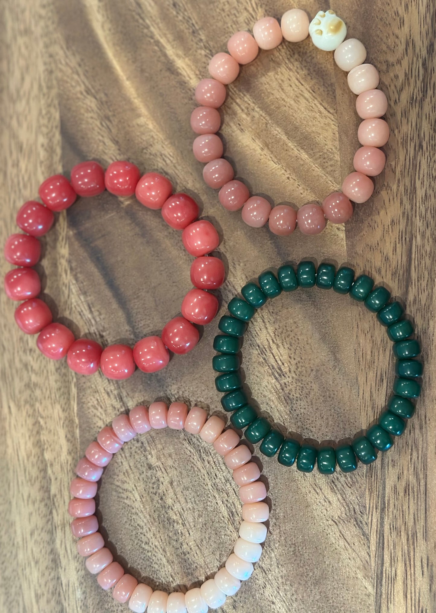 4 Luxe Bodhi Bead Bracelets (Handmade)