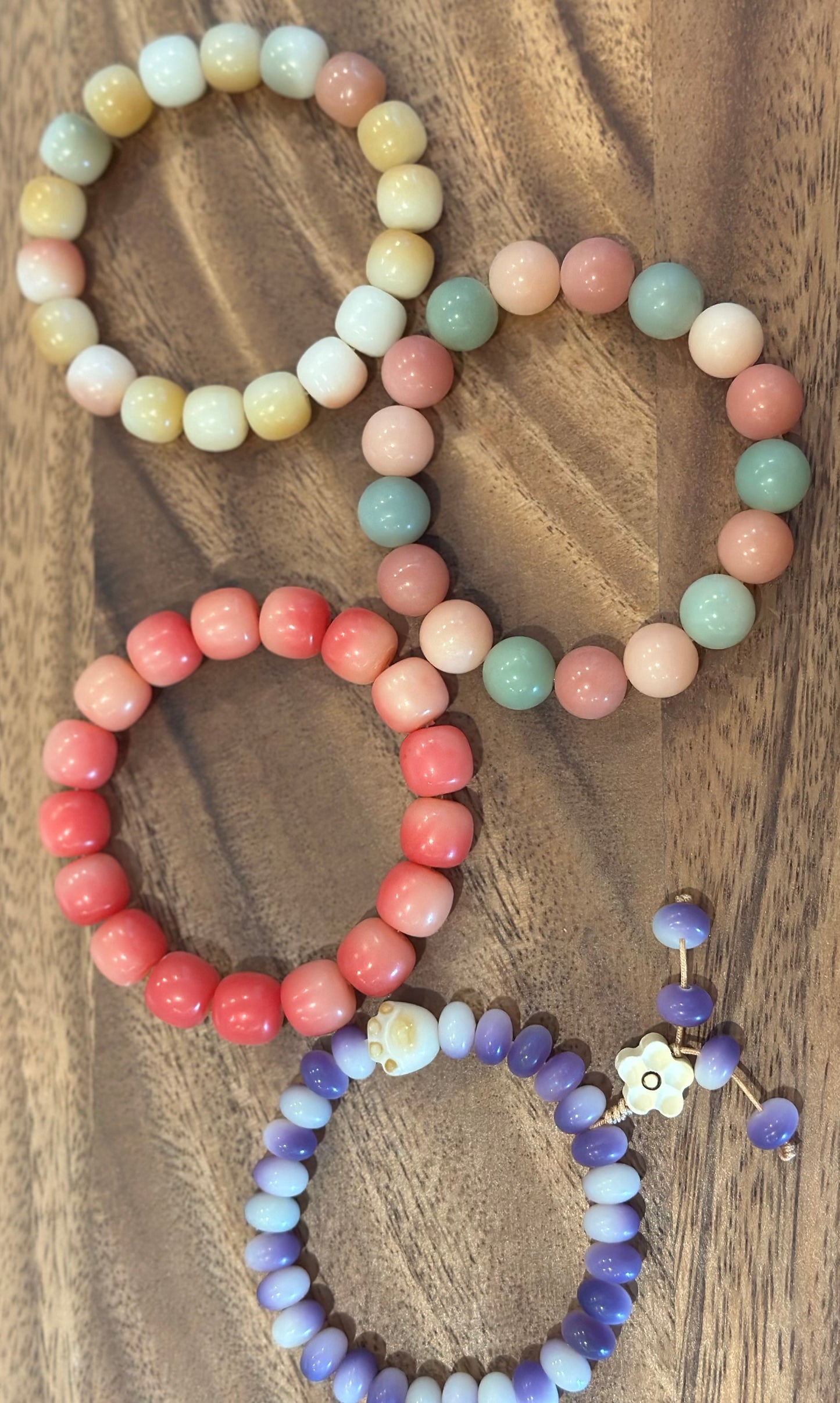 4 Luxe Bodhi Bead Bracelets (Handmade)