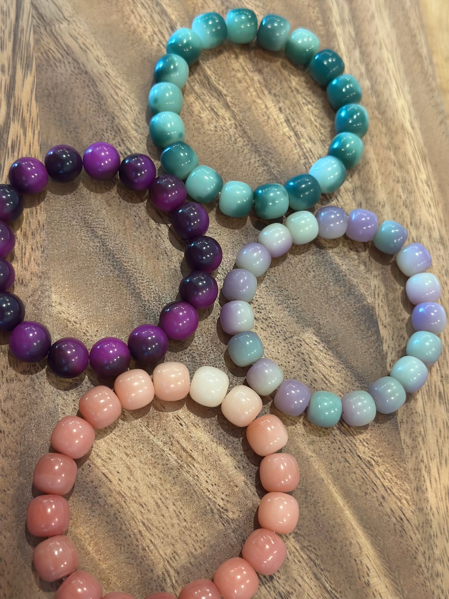 4 Luxe Bodhi Bead Bracelets (Handmade)