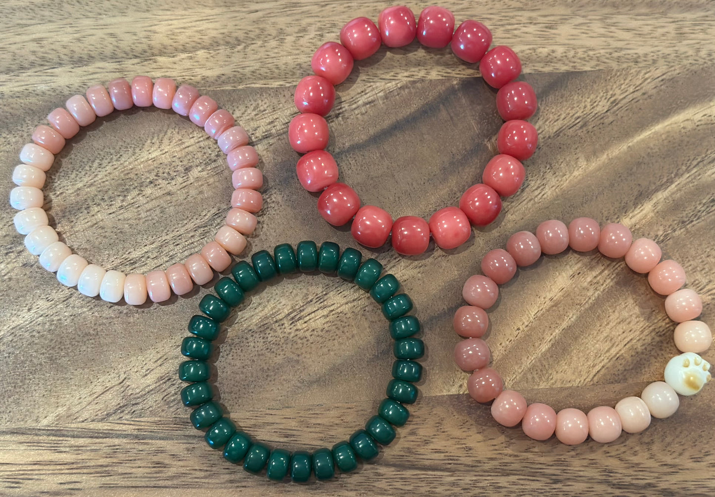 4 Luxe Bodhi Bead Bracelets (Handmade)