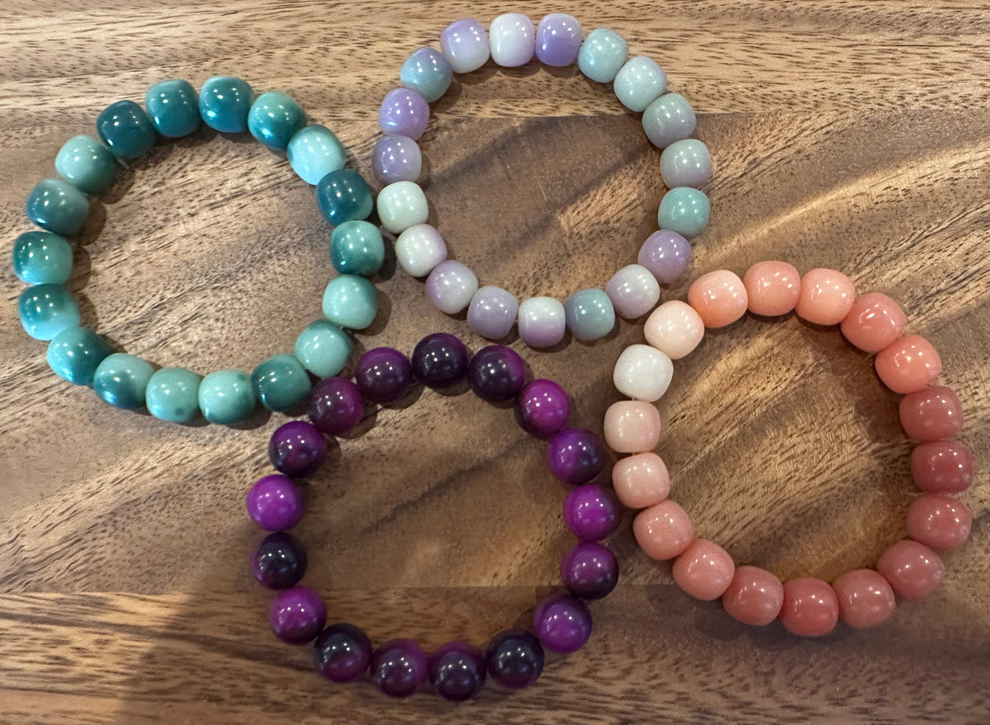 4 Luxe Bodhi Bead Bracelets (Handmade)