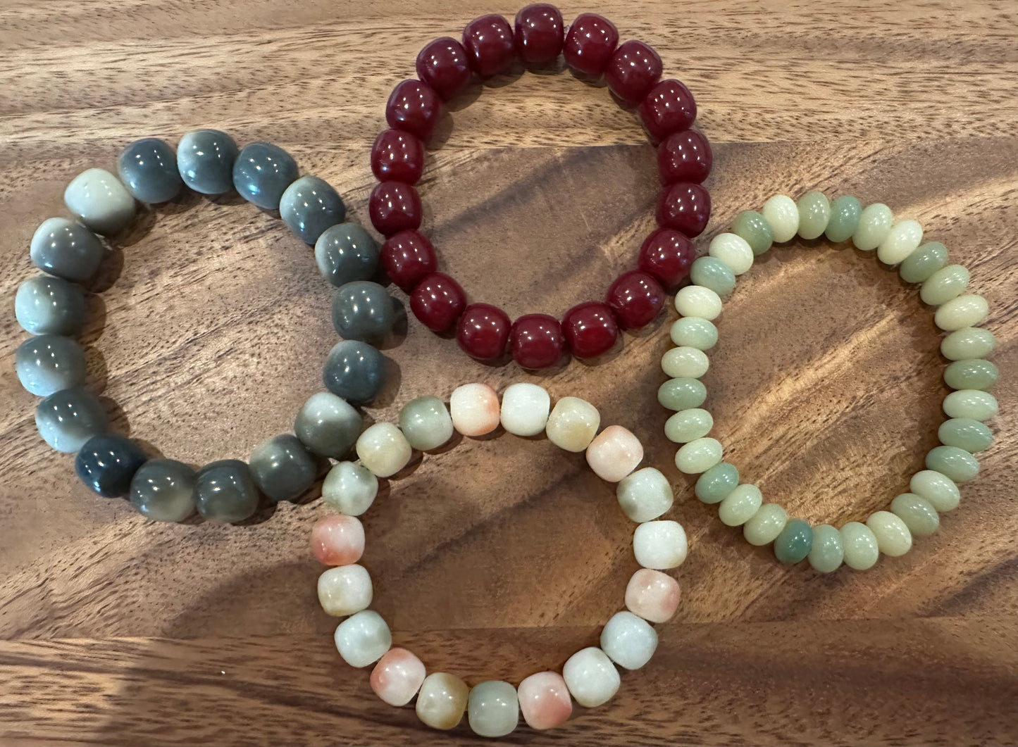 4 Luxe Bodhi Bead Bracelets (Handmade)
