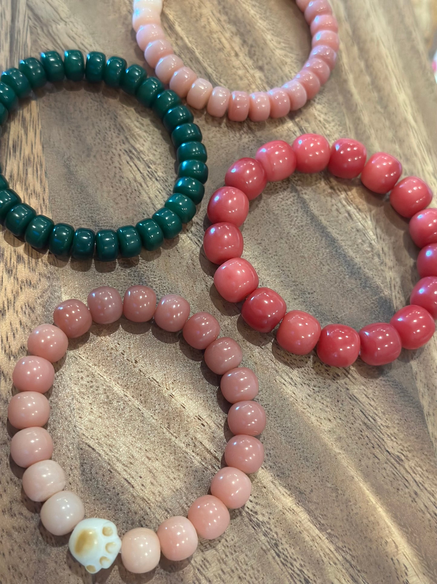 4 Luxe Bodhi Bead Bracelets (Handmade)
