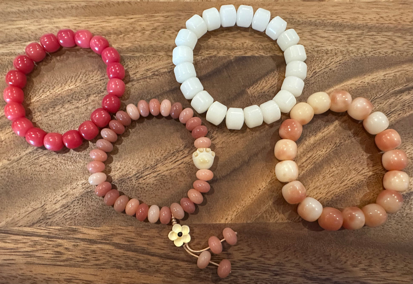 4 Luxe Bodhi Bead Bracelets (Handmade)