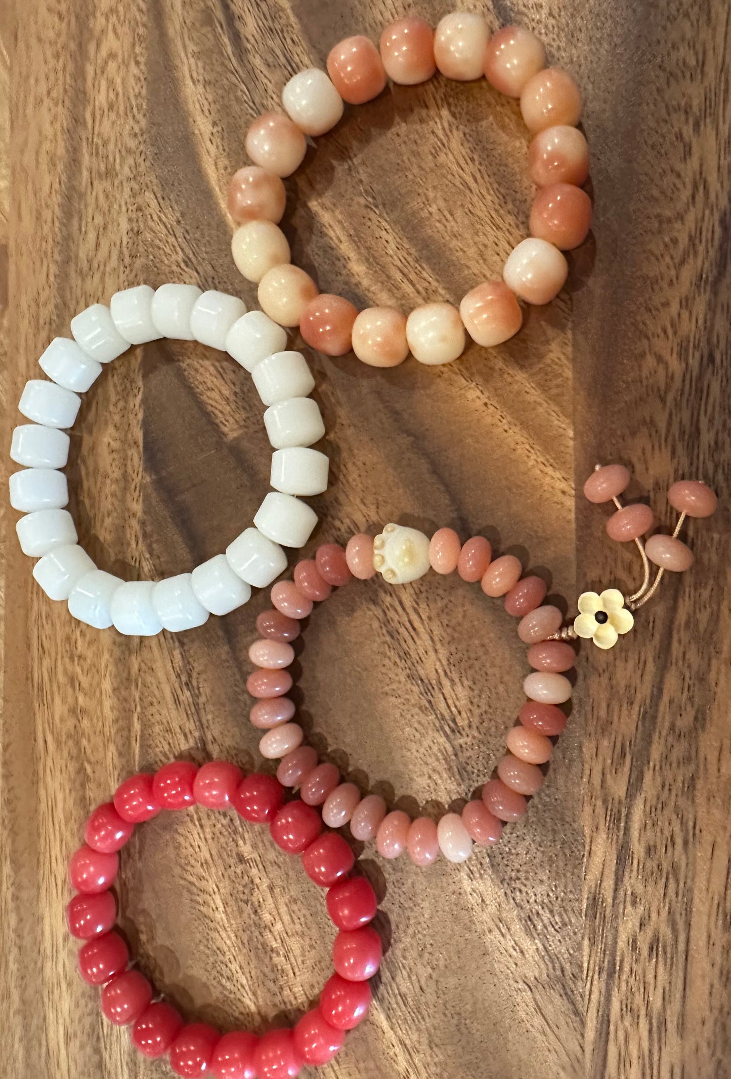 4 Luxe Bodhi Bead Bracelets (Handmade)