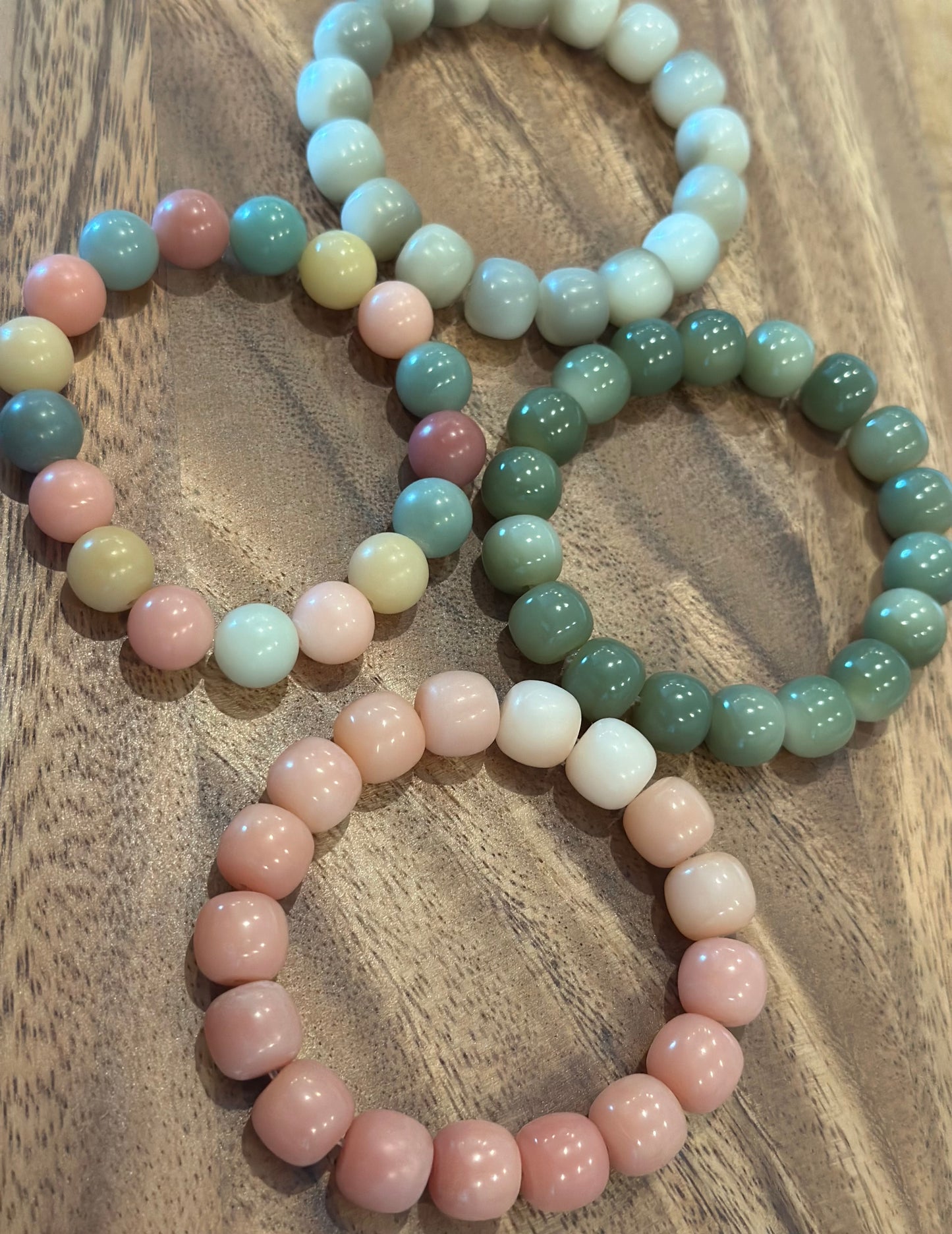 4 Luxe Bodhi Bead Bracelets (Handmade)