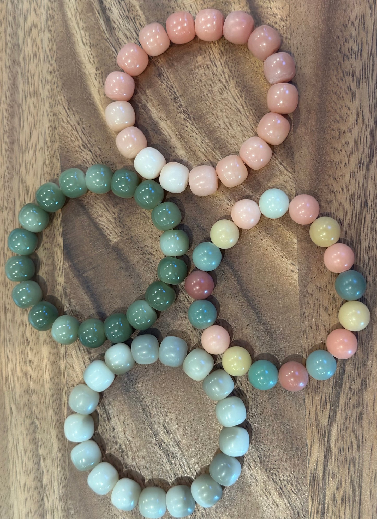 4 Luxe Bodhi Bead Bracelets (Handmade)