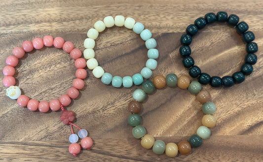 4 Luxe Bodhi Bead Bracelets (Handmade)