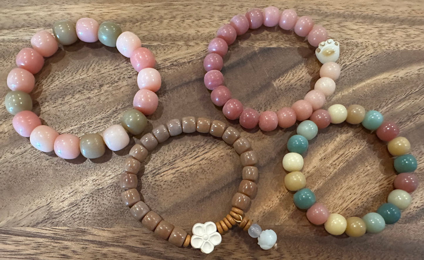 4 Luxe Bodhi Bead Bracelets (Handmade)
