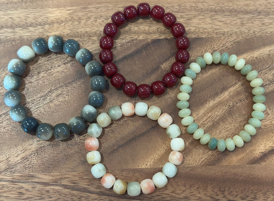 4 Luxe Bodhi Bead Bracelets (Handmade)