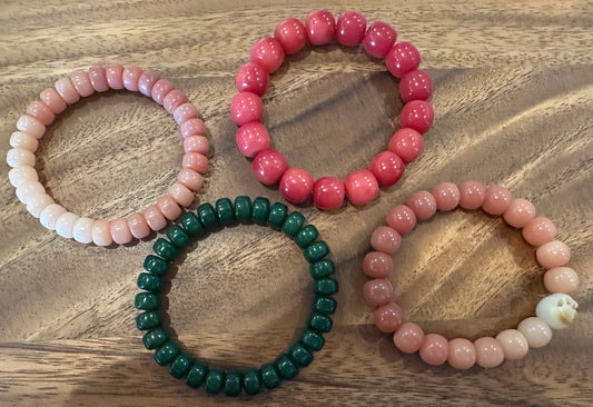 4 Luxe Bodhi Bead Bracelets (Handmade)