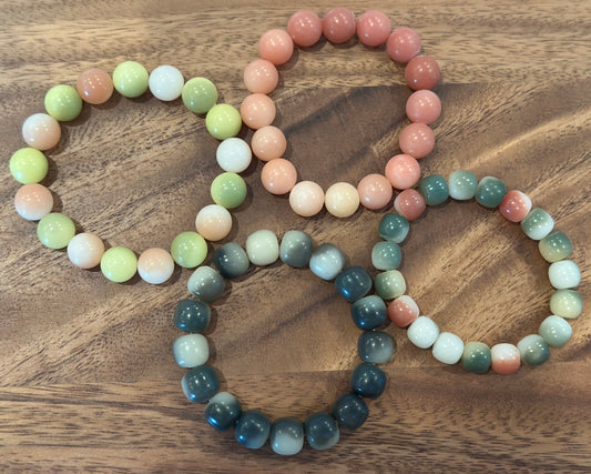 4 Luxe Bodhi Bead Bracelets (Handmade)