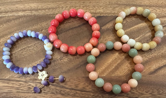 4 Luxe Bodhi Bead Bracelets (Handmade)
