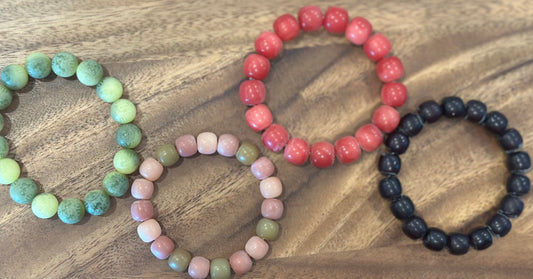 4 Luxe Bodhi Bead Bracelets (Handmade)