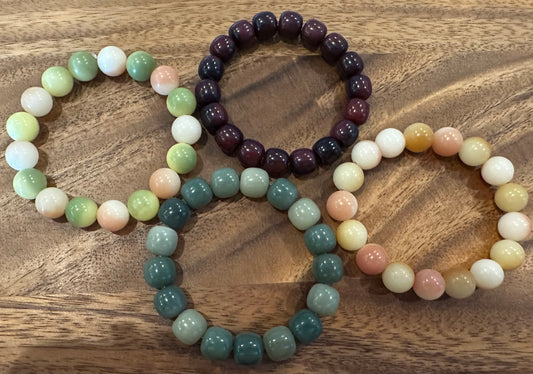 4 Luxe Bodhi Bead Bracelets (Handmade)
