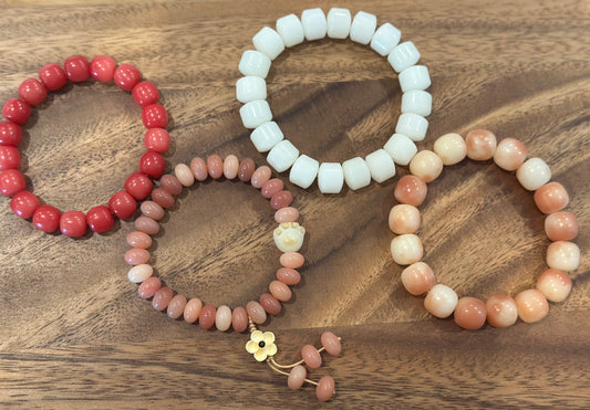 4 Luxe Bodhi Bead Bracelets (Handmade)